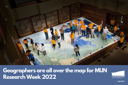 MUN researchers on a map 