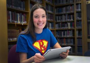 Student with iPad 