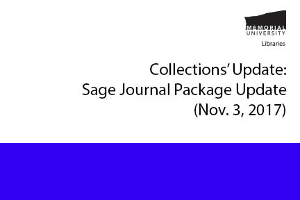 Collections' Update: Sage Journal Package